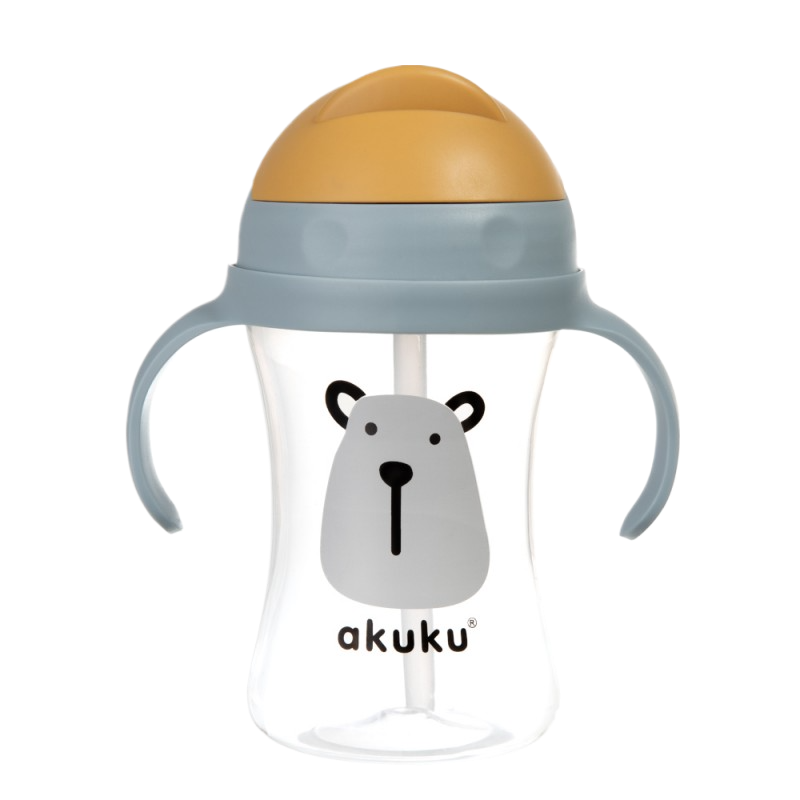 Akuku Cup With Flip-top Straw 300 ml Bear/Owl