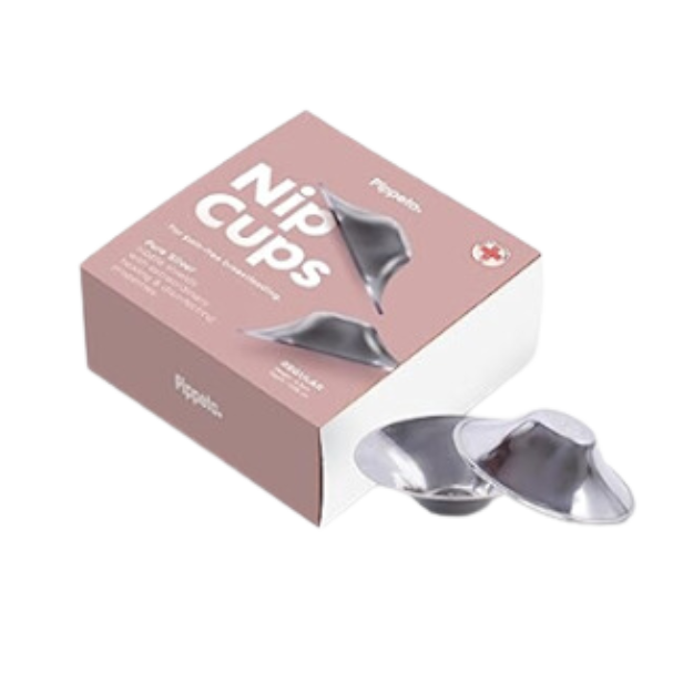 Pippeta 100% Silver Nip Cups - Nursing Pads Cups in 100% Silver, Nickel Free