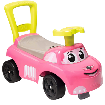 Smoby 2-in-1 Ride on Car and Baby Walker-Safe, Pink