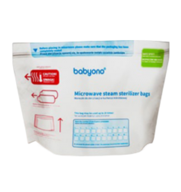 Babyono Microwave Sterilization Bags – 5 Pcs