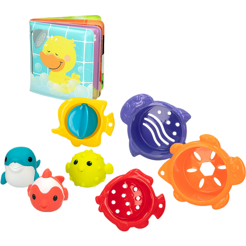 Set 8 Baby Bath Toys