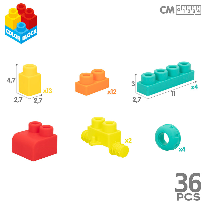 ColorBlock Bag With 36pcs Soft Blocks