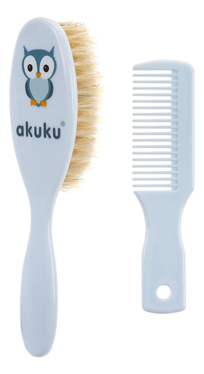 Akuku Comb And Hair Brush Pink/Grey