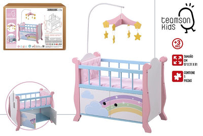 Wooden Kids Doll Crib