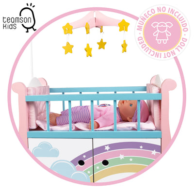 Wooden Kids Doll Crib