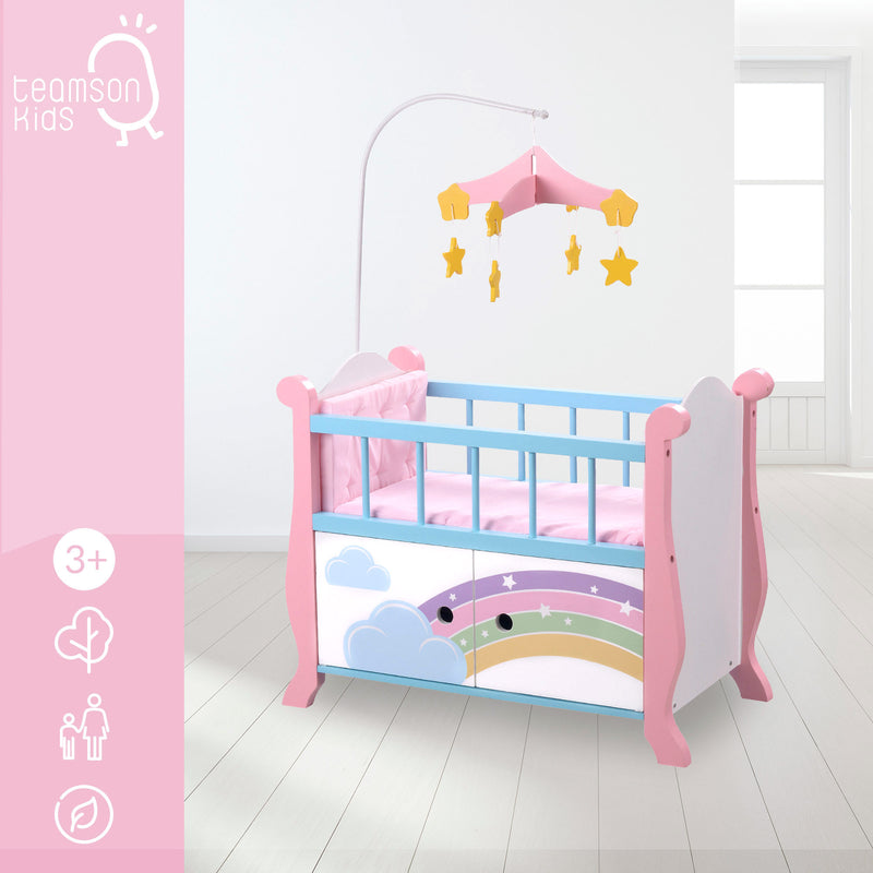 Wooden Kids Doll Crib