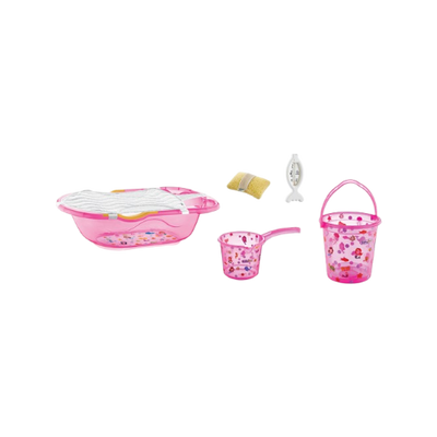 Babyjem Baby Bath Tub Set 6pc White/Blue/Pink