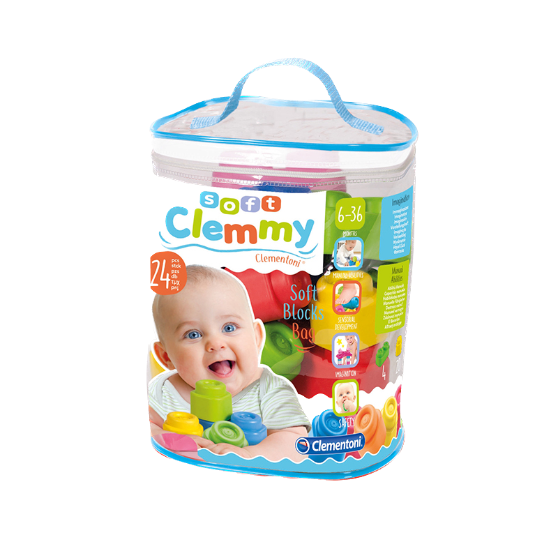 Clementoni Baby Clemmy Bag Soft Blocks 24pcs