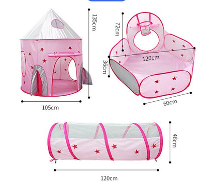 3in1 Pop Up Tent Pink/Blue