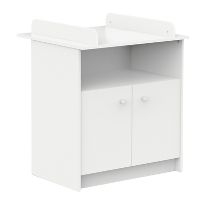 Helicia Baby Changing Unit With Doors White