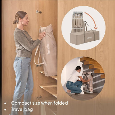 Lionelo Florence Grey/Beige Easy Fold Playpen
