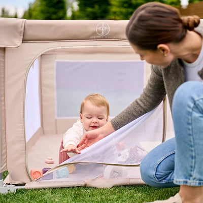 Lionelo Florence Grey/Beige Easy Fold Playpen