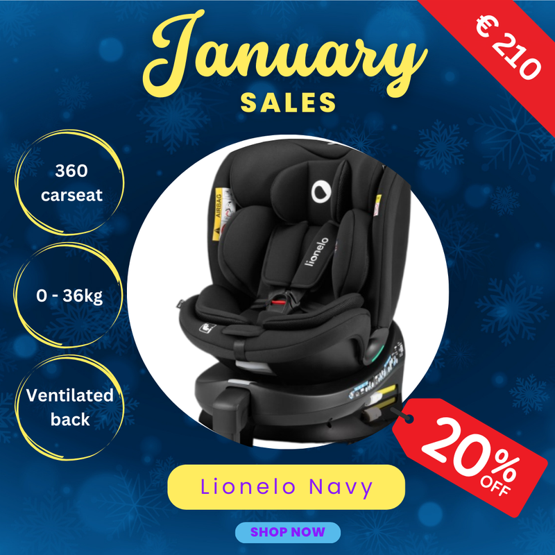 Lionelo Navy - I Size 360 Rotational Car Seat Black/Red/Pink/Turquoise