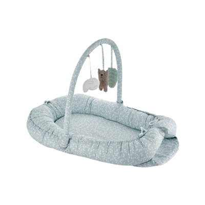 Babyjem Babynest With Toys Grey/Blue/Beige