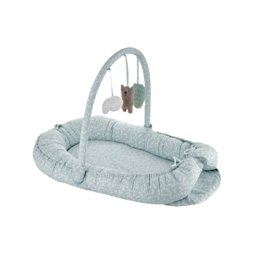 Babyjem Babynest With Toys Grey/Blue/Beige