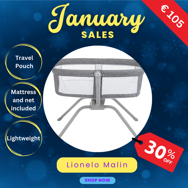 Lionelo Malin Grey Concrete - Cot 3 in 1