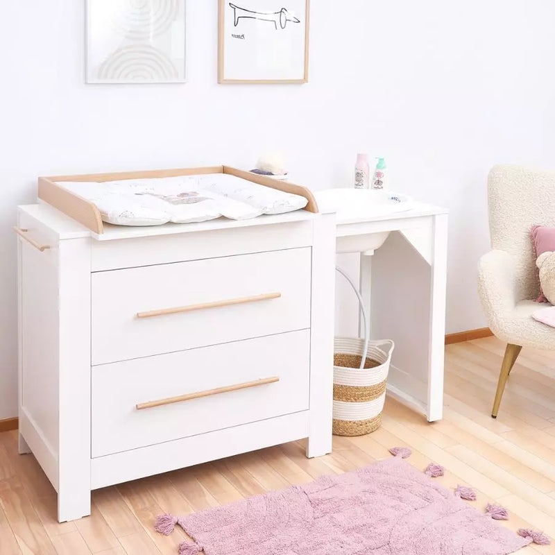Bathing/Changer Chest Of Drawers White/Wood