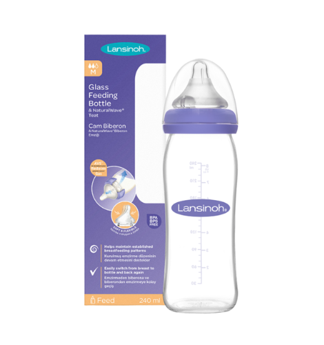 Lansinoh Glass Feeding Bottle 240ml