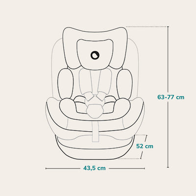 Lionelo Lavander ISize Grey Car Seat