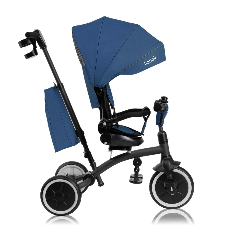 Lionelo Tris Plus Grey/Pink/Beige/Blue - Foldable 2in1 Tricycle