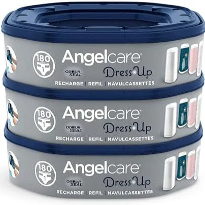 Angelcare Dress Up Nappy Bin Octagonal Refils 3pack