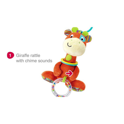 Winfun Rattle With Rings Giraffe/Chimpanze