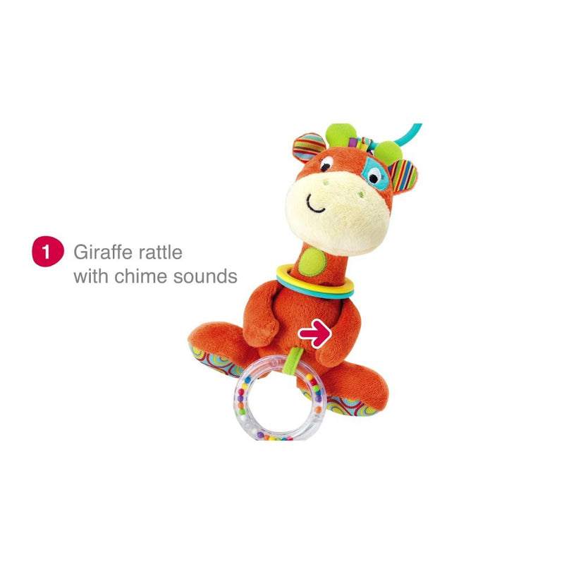 Winfun Rattle With Rings Giraffe/Chimpanze