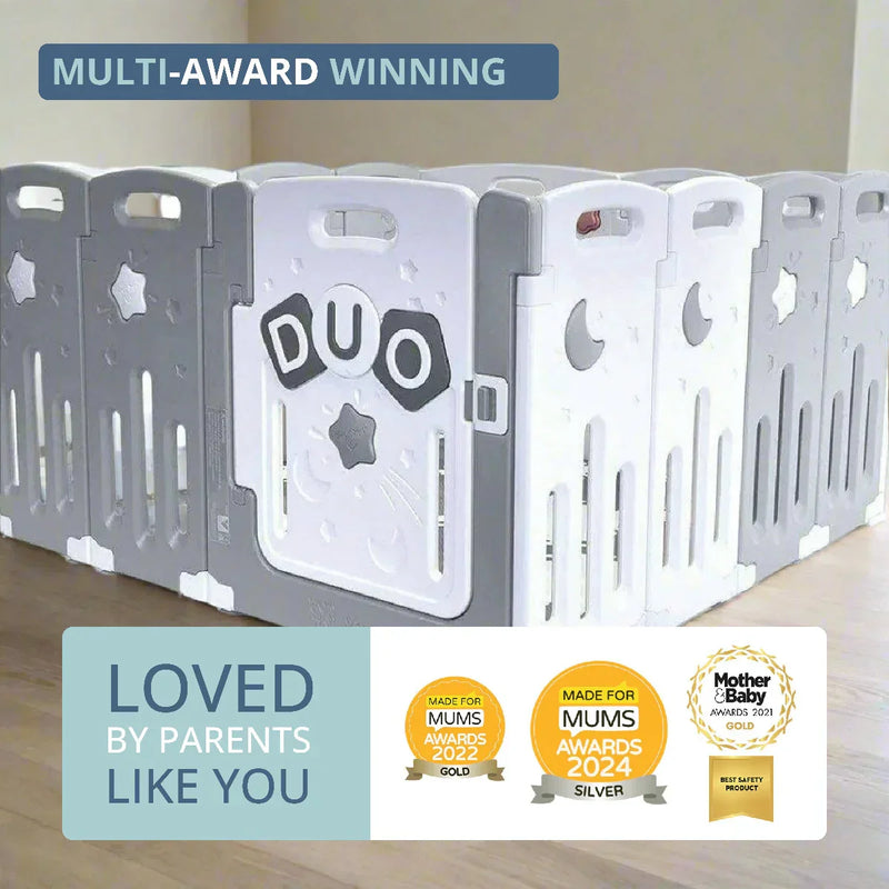 DUO Lite Grey Playpen 120x120