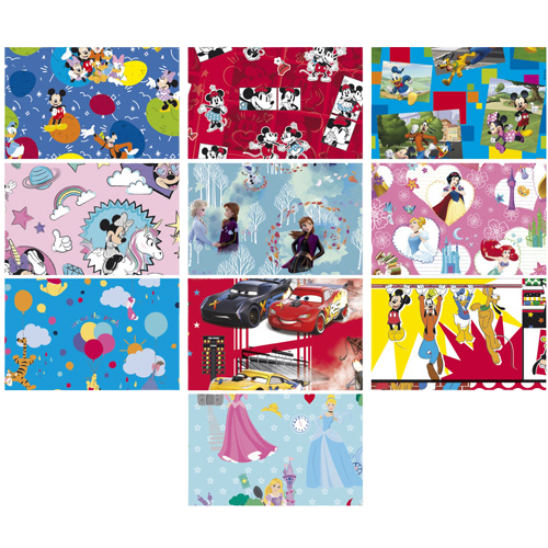 Marvel/Disney Gift Wrapping Paper Roll 0.7 x 2m x 1pc Assortment