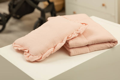 Sensillo Muslin Pushchair Set - Beige/Pink/Khaki