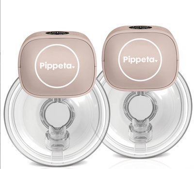 Pippeta LED Wearable Hands-Free Breast 2pc Pump Set Ash Rose/Sea Salt