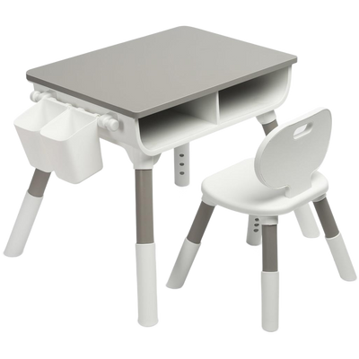 TOYZ Children's Table And Chair Set Lara Grey/Wood