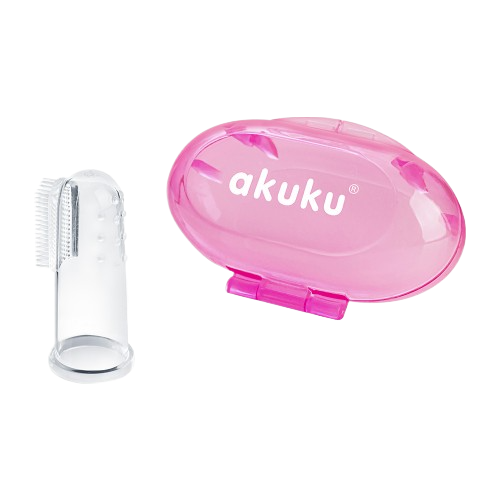 Akuku Silicone Toothbrush And Gums Massager Green/Pink/Blue