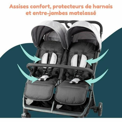 Ultra-Compact Side-by-Side Double Stroller