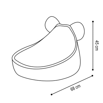 PLUSH Huggy Bear Armchair 68x45 Premium Corduroy Beige/Grey/Green/Pink