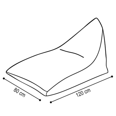 PLUSH Sack Pouf 120x80cm Premium Corduroy Beige/Grey/Pink/Blue