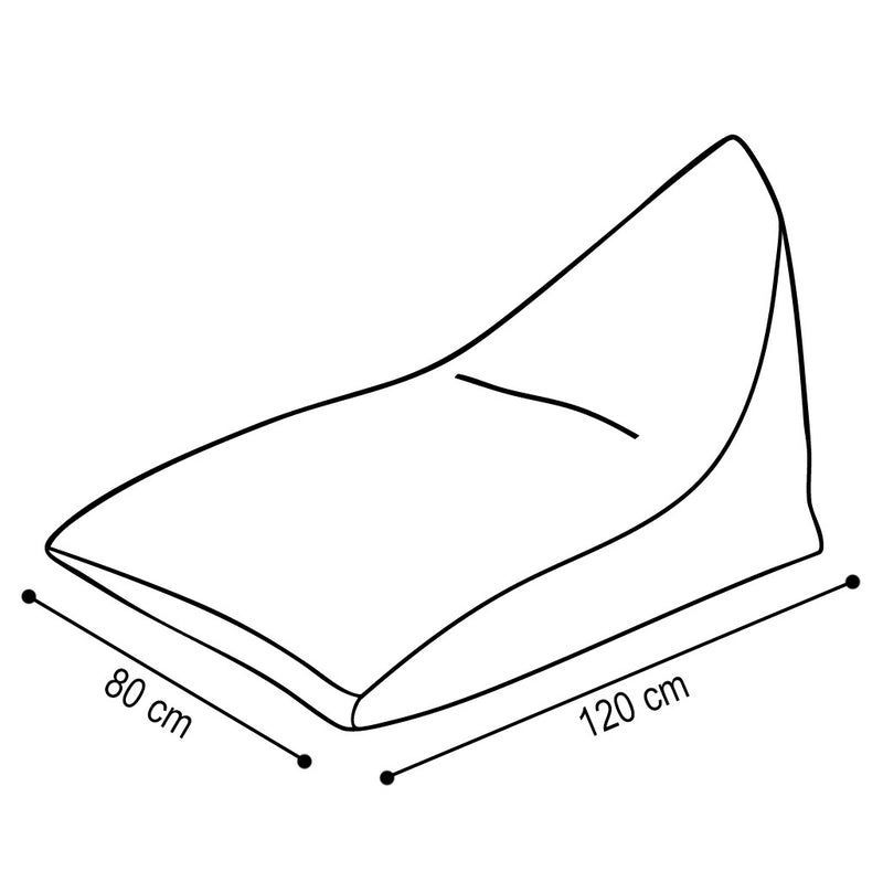 PLUSH Sack Pouf 120x80cm Premium Corduroy Beige/Grey/Pink/Blue