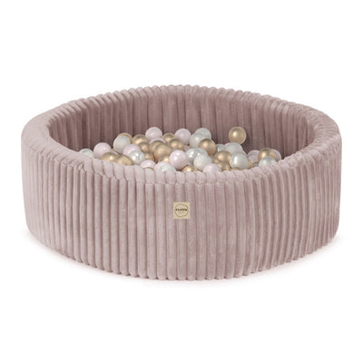 PLUSH  Dry Pool, Round, 90x30 cm, +200 Balls, Puffy Lamell Beige/Grey/Pink