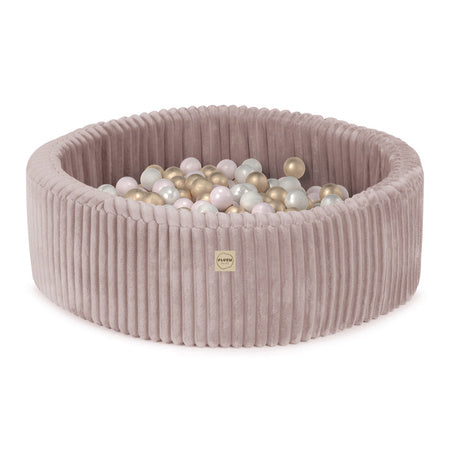 PLUSH  Dry Pool, Round, 90x30 cm, +200 Balls, Puffy Lamell Beige/Grey/Pink