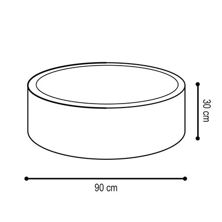 PLUSH Dry Pool, Outdoor, Round +200 balls 90x30 cm, Waterproof Grey/Beige/Green