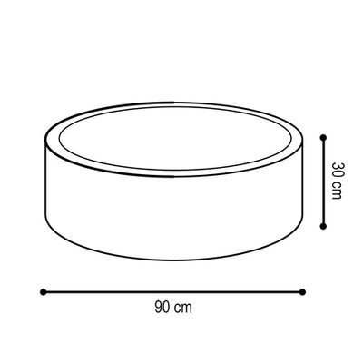 PLUSH  Dry Pool, Round, 90x30 cm, +200 Balls, Puffy Lamell Beige/Grey/Pink