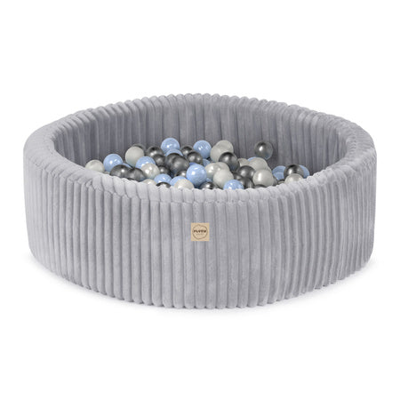 PLUSH  Dry Pool, Round, 90x30 cm, +200 Balls, Puffy Lamell Beige/Grey/Pink