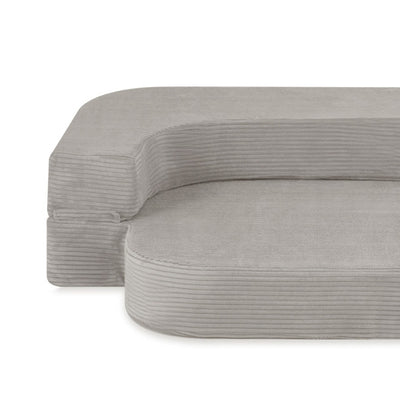 PLUSH Sofa Bed Foldie, Premium Corduroy Beige/Grey/Blue