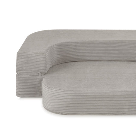 PLUSH Sofa Bed Foldie, Premium Corduroy Beige/Grey/Blue