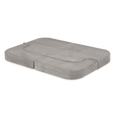 PLUSH Sofa Bed Foldie, Premium Corduroy Beige/Grey/Blue
