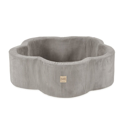 PLUSH Dry Flower Pool, 95x30, +200 balls Floral Fun Zone, Premium Corduroy Beige/Grey/Pink/Green