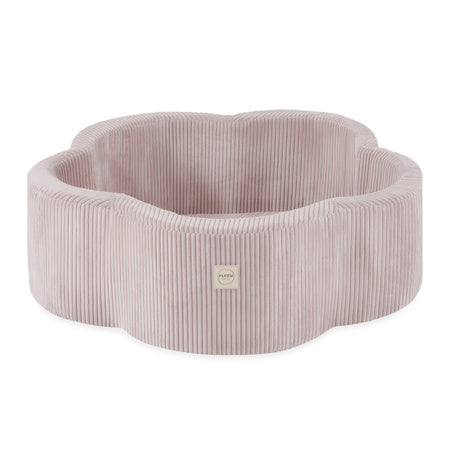 PLUSH Dry Flower Pool, 95x30, +200 balls Floral Fun Zone, Premium Corduroy Beige/Grey/Pink/Green