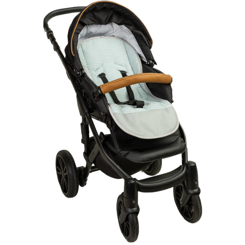 Stroller Waffle Seat Liner Deer Mint