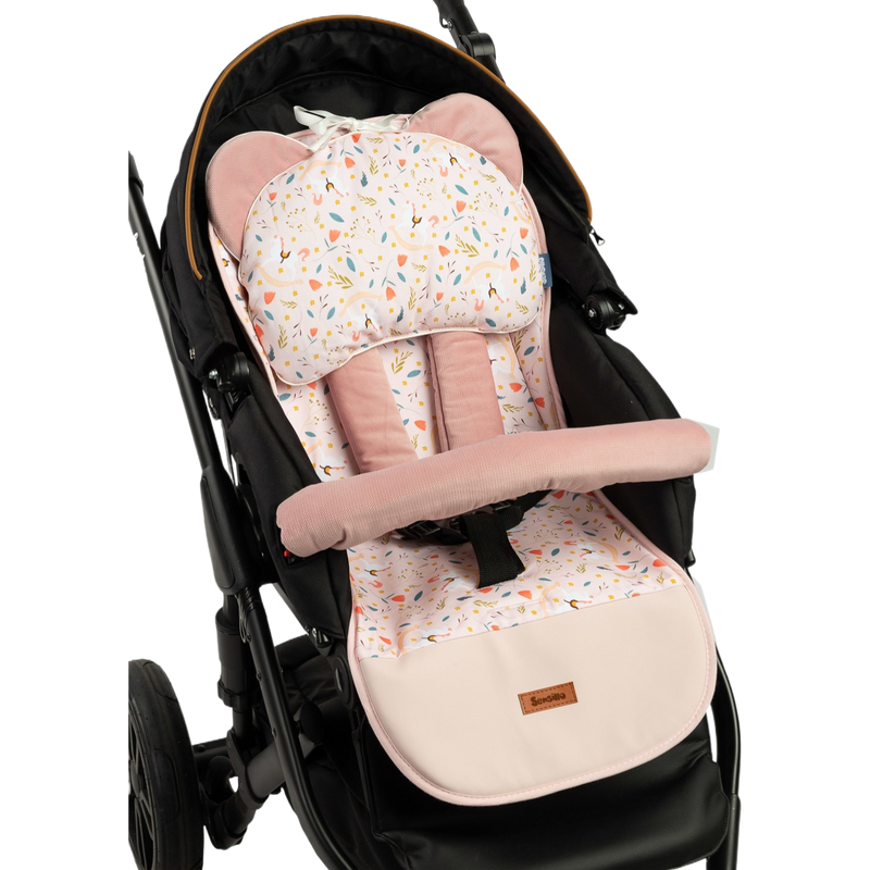 Delux Stroller Velvet Set Pink/Blue