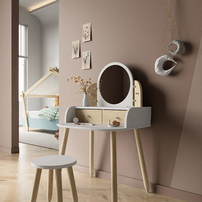 Lili Wooden Vanity Dressing Table Beige